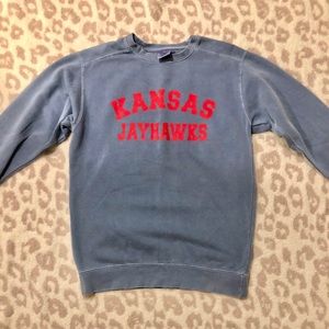 Kansas Jayhawks Comfort Colors Unisex Sweatshirt M
